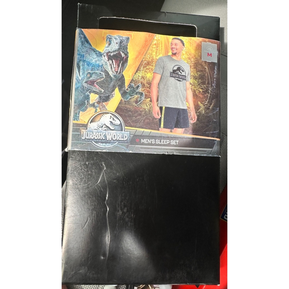 Men's Jurassic World Sleep Set, Size M, Grey